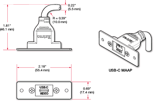 USB-C MAAP dimensions dwg
